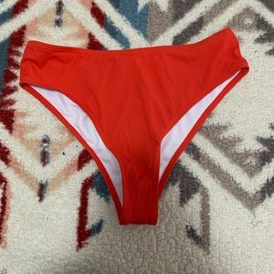Red/Orange Ribbed Bikini Bottom